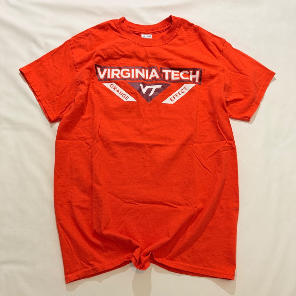 Gildan Virginia Tech T-Shirt Men Medium Orange 2019 Orange Effect Graphic Tee